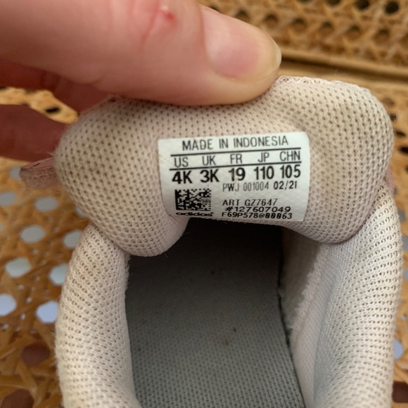 Baby Girls Pink Adidas Sneakers Velcro 4 4K - Picture 4 of 5